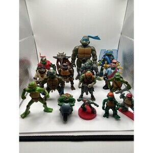 Big Teenage Mutant Ninja Turtles TMNT Mixed Lot of 16Figures & Toys Playmates